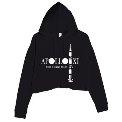 Apollo XI 50th Anniversary Moon Landing Crop Fleece Hoodie