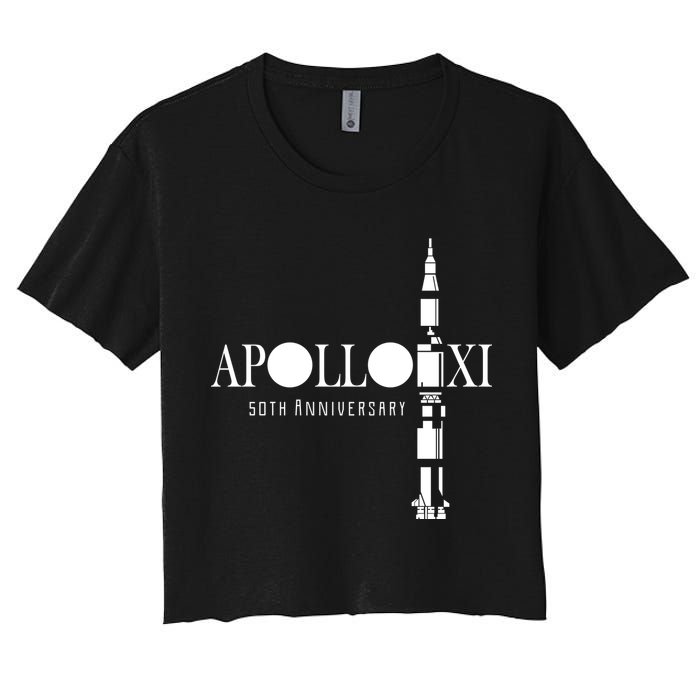 Apollo XI 50th Anniversary Moon Landing Women's Crop Top Tee