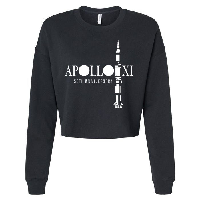 Apollo XI 50th Anniversary Moon Landing Cropped Pullover Crew