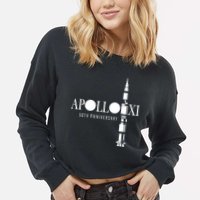 Apollo XI 50th Anniversary Moon Landing Cropped Pullover Crew