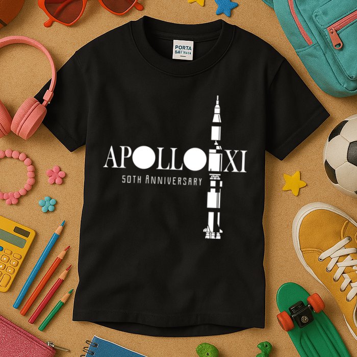 Apollo XI 50th Anniversary Moon Landing Kids T-Shirt