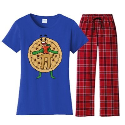 Apple Pie Pi Math Science Teacher 3 14 Funny Pi Day Lover Meaningful Gift Women's Flannel Pajama Set