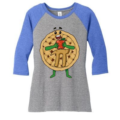 Apple Pie Pi Math Science Teacher 3 14 Funny Pi Day Lover Meaningful Gift Women's Tri-Blend 3/4-Sleeve Raglan Shirt