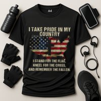 American Pride Patriotic American Flag Cooling Performance Crew T-Shirt