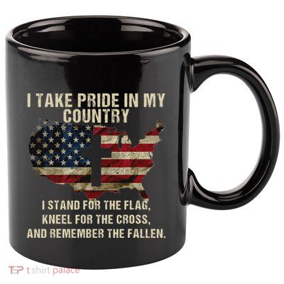 American Pride Patriotic American Flag 11oz C Handle Ceramic Mug