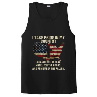 American Pride Patriotic American Flag PosiCharge Competitor Tank