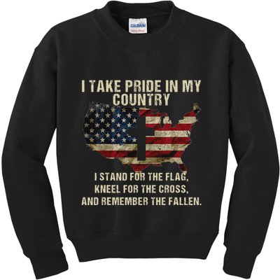 American Pride Patriotic American Flag Kids Sweatshirt