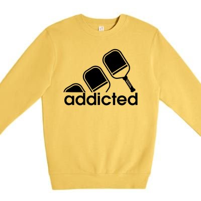 Addicted Pickleball Player Premium Crewneck Sweatshirt