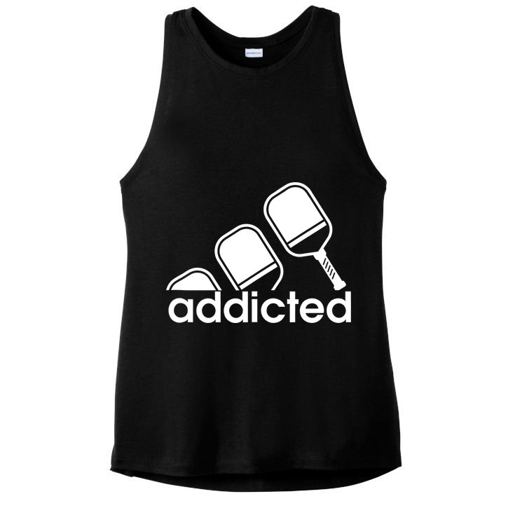 Addicted Pickleball Player Ladies PosiCharge Tri-Blend Wicking Tank