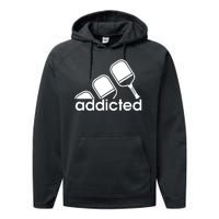 Addicted Pickleball Player Performance Fleece Hoodie