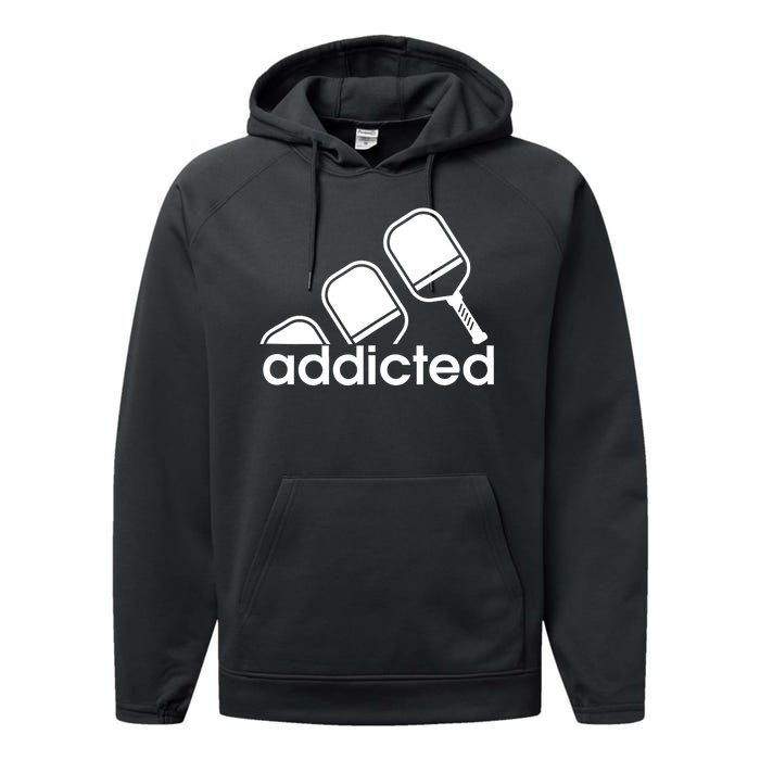 Addicted Pickleball Player Performance Fleece Hoodie