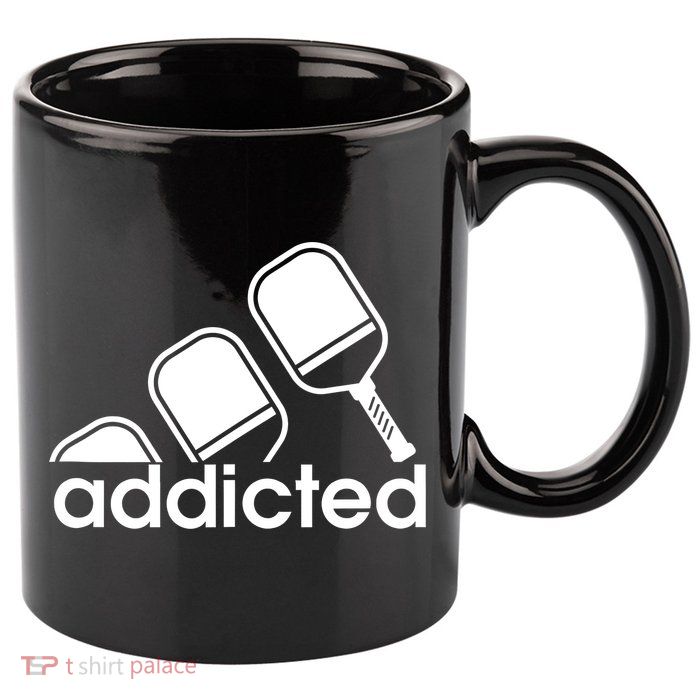 Addicted Pickleball Player 11oz C Handle Ceramic Mug