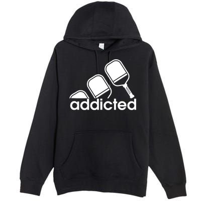 Addicted Pickleball Player Premium Pullover Hoodie