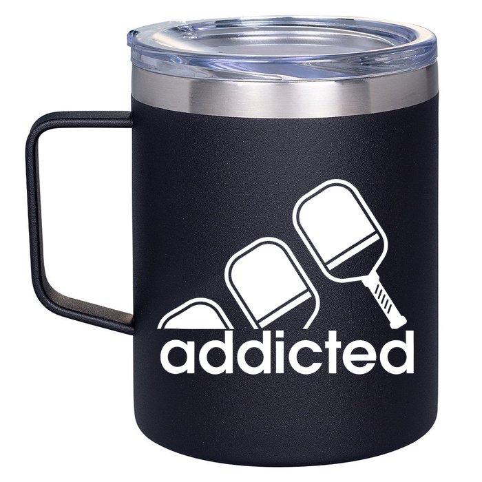 Addicted Pickleball Player 12oz Stainless Steel Coffee Mug