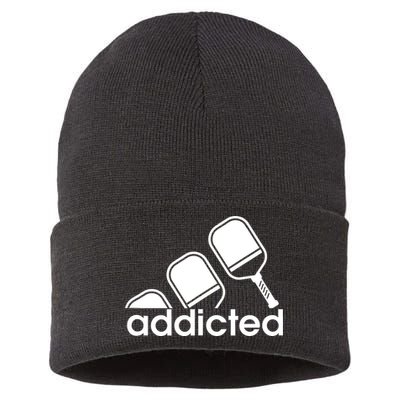 Addicted Pickleball Player Sustainable Knit Beanie