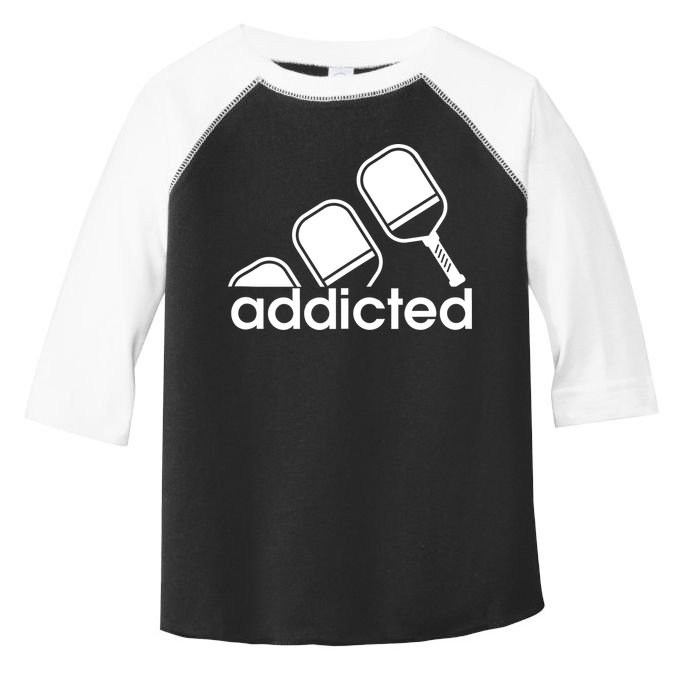 Addicted Pickleball Player Toddler Fine Jersey T-Shirt