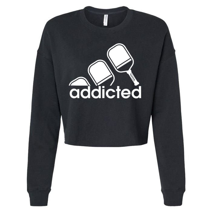 Addicted Pickleball Player Cropped Pullover Crew