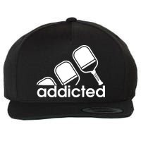 Addicted Pickleball Player Wool Snapback Cap