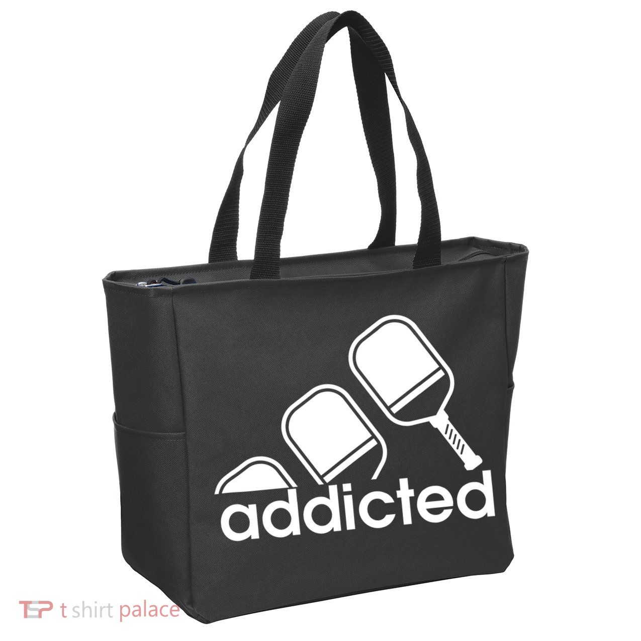 Addicted Pickleball Player Zip Tote Bag
