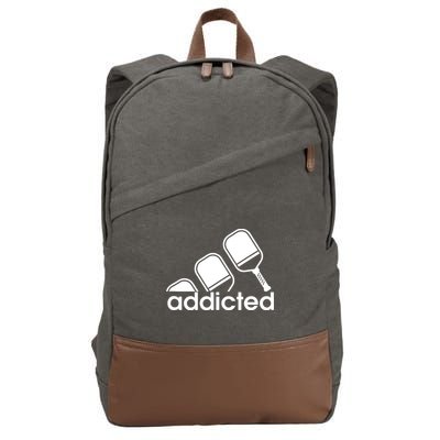 Addicted Pickleball Player Cotton Canvas Backpack
