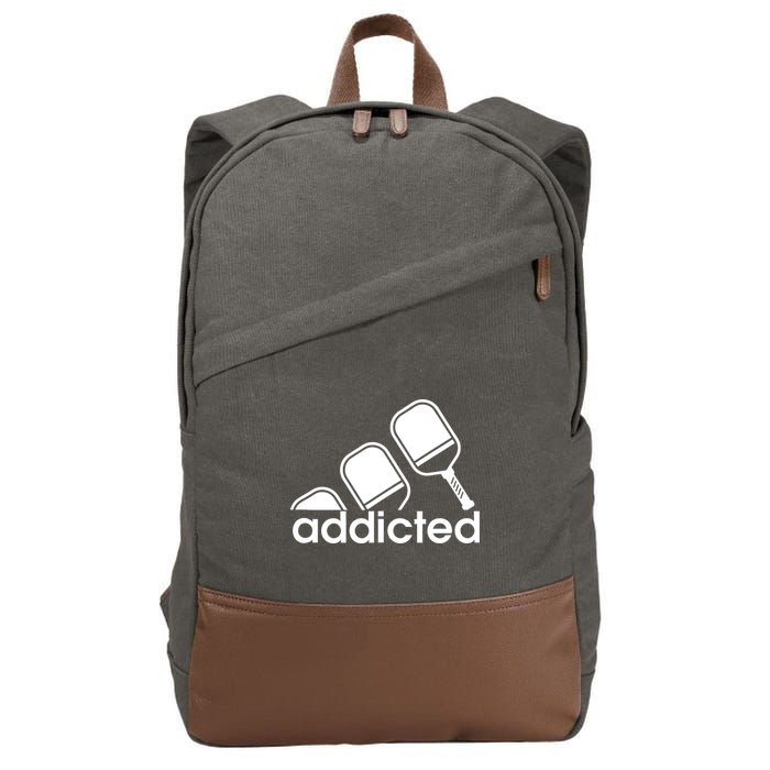 Addicted Pickleball Player Cotton Canvas Backpack