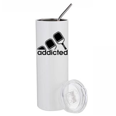 Addicted Pickleball Player Stainless Steel Tumbler