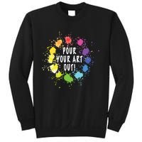 Acrylic Paint Pouring Artist Fluid Art Painter Color Whee Sweatshirt