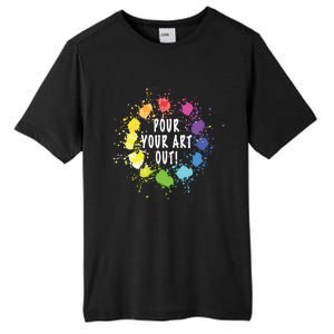 Acrylic Paint Pouring Artist Fluid Art Painter Color Whee Tall Fusion ChromaSoft Performance T-Shirt