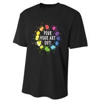 Acrylic Paint Pouring Artist Fluid Art Painter Color Whee Performance Sprint T-Shirt