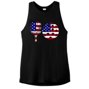 American Pickleball Paddle And Ball Ladies PosiCharge Tri-Blend Wicking Tank