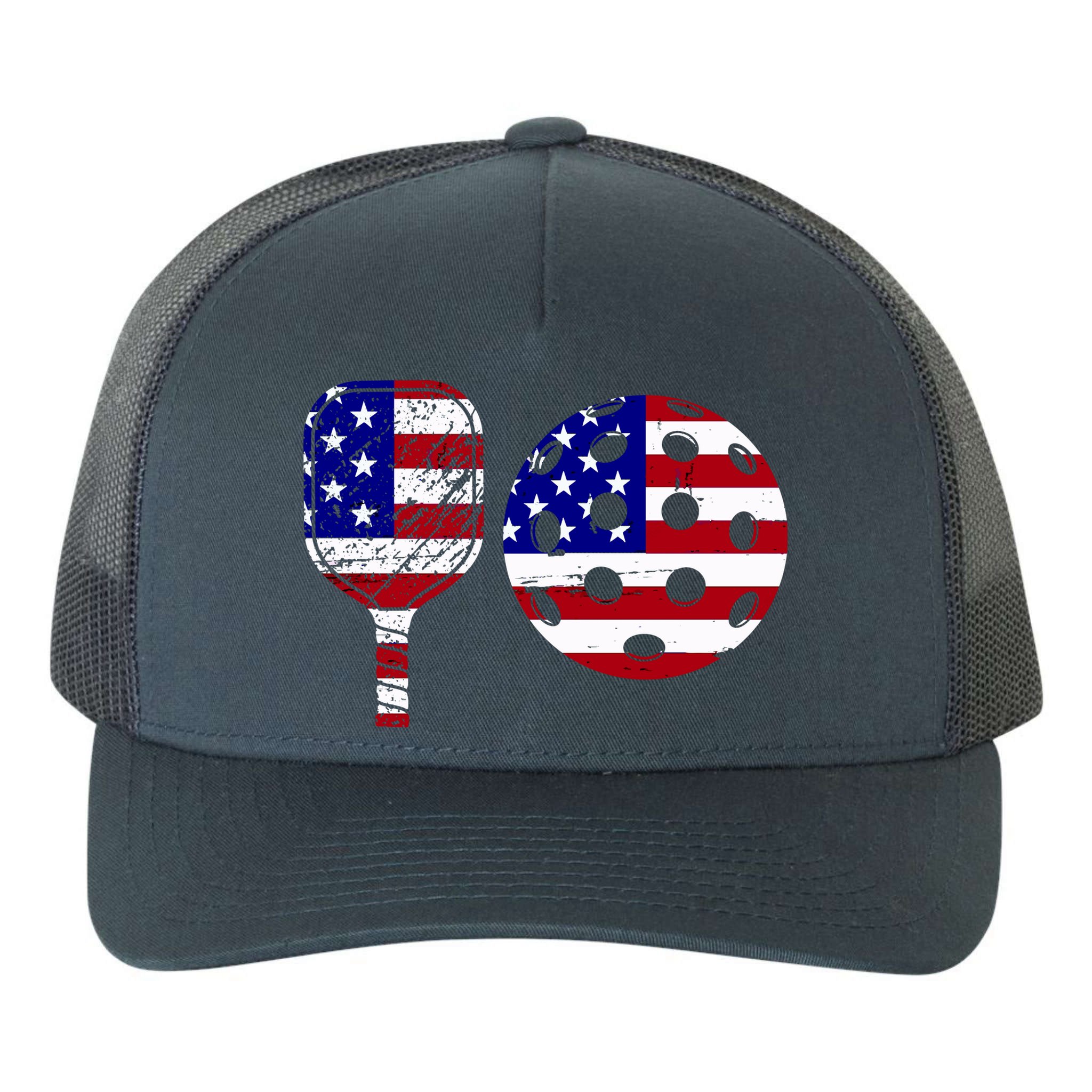 American Pickleball Paddle And Ball Yupoong Adult 5-Panel Trucker Hat