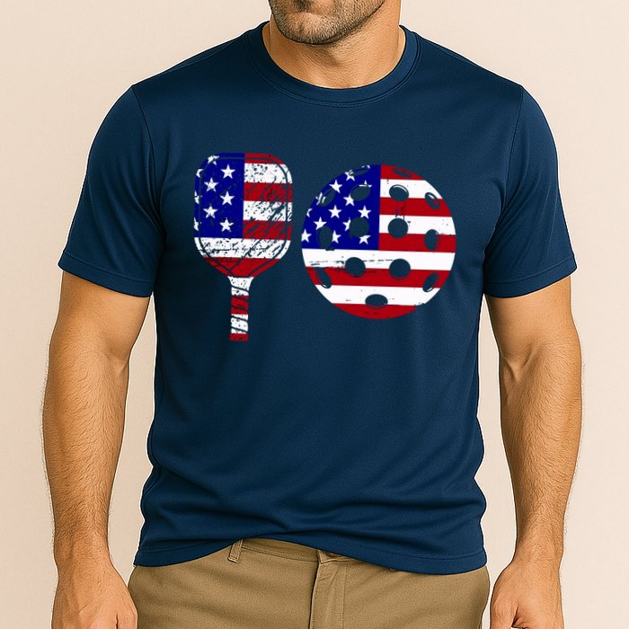 American Pickleball Paddle And Ball Cooling Performance Crew T-Shirt
