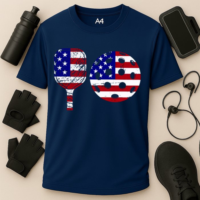 American Pickleball Paddle And Ball Cooling Performance Crew T-Shirt