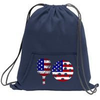 American Pickleball Paddle And Ball Sweatshirt Cinch Pack Bag