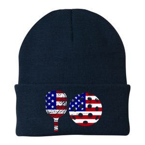 American Pickleball Paddle And Ball Knit Cap Winter Beanie