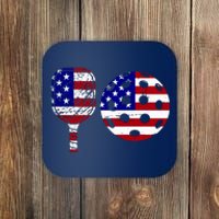 American Pickleball Paddle And Ball Coaster