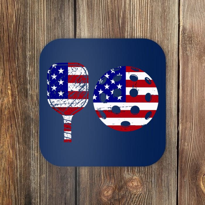 American Pickleball Paddle And Ball Coaster