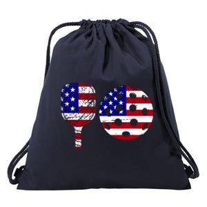 American Pickleball Paddle And Ball Drawstring Bag