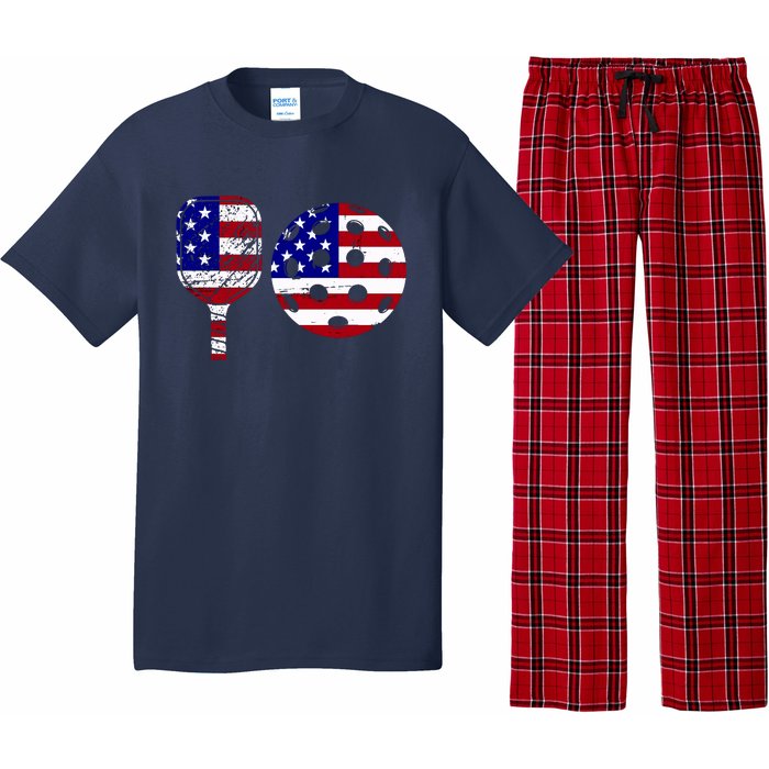 American Pickleball Paddle And Ball Pajama Set