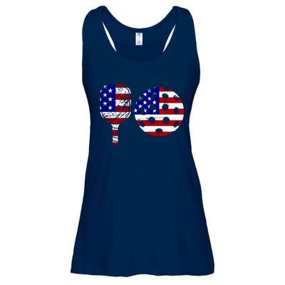 American Pickleball Paddle And Ball Ladies Essential Flowy Tank