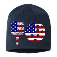 American Pickleball Paddle And Ball Sustainable Beanie