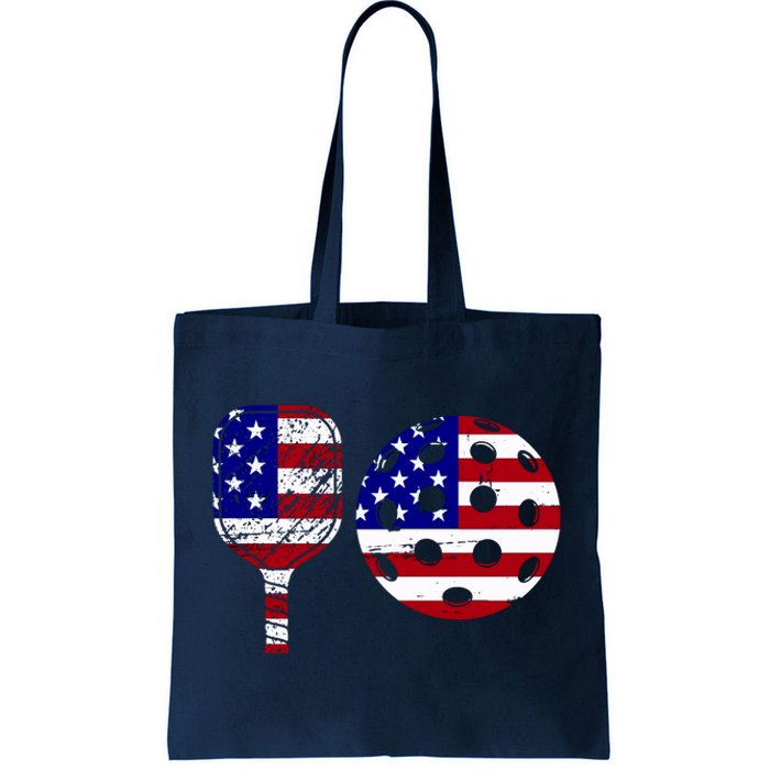 American Pickleball Paddle And Ball Tote Bag