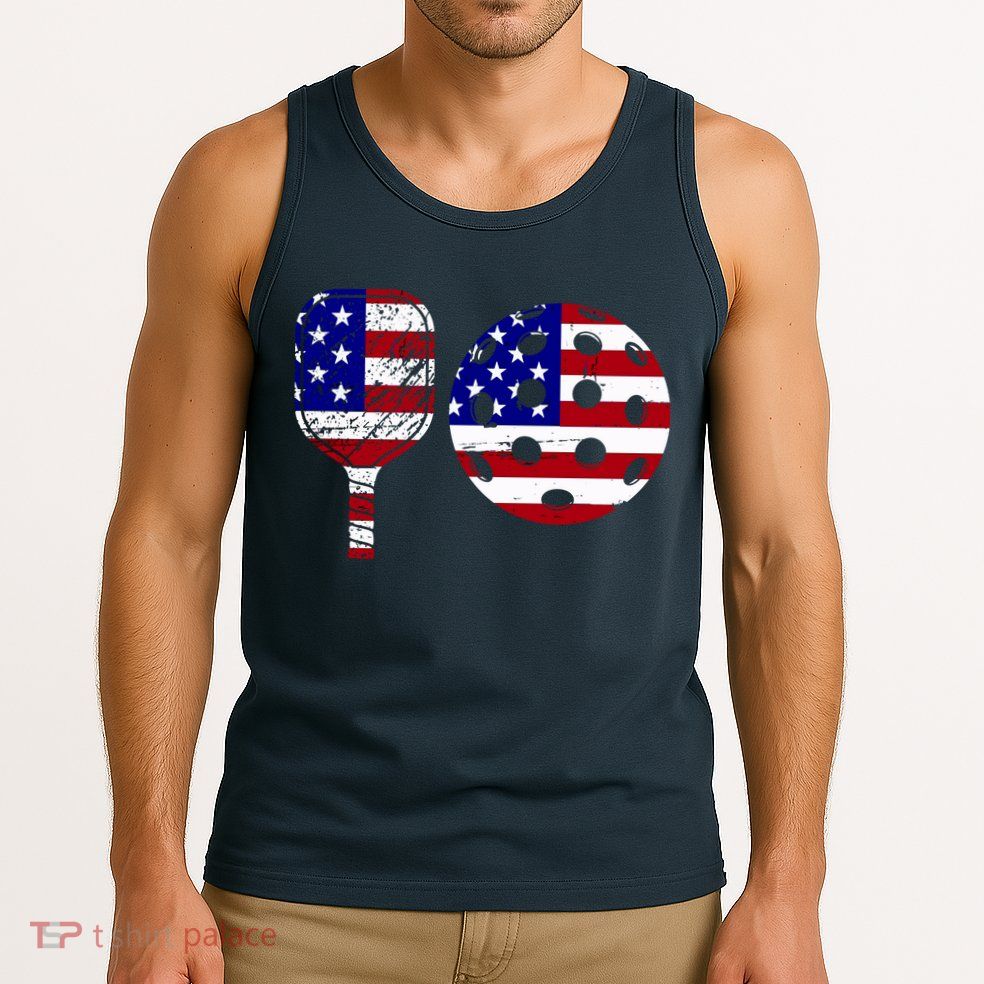 American Pickleball Paddle And Ball Tank Top