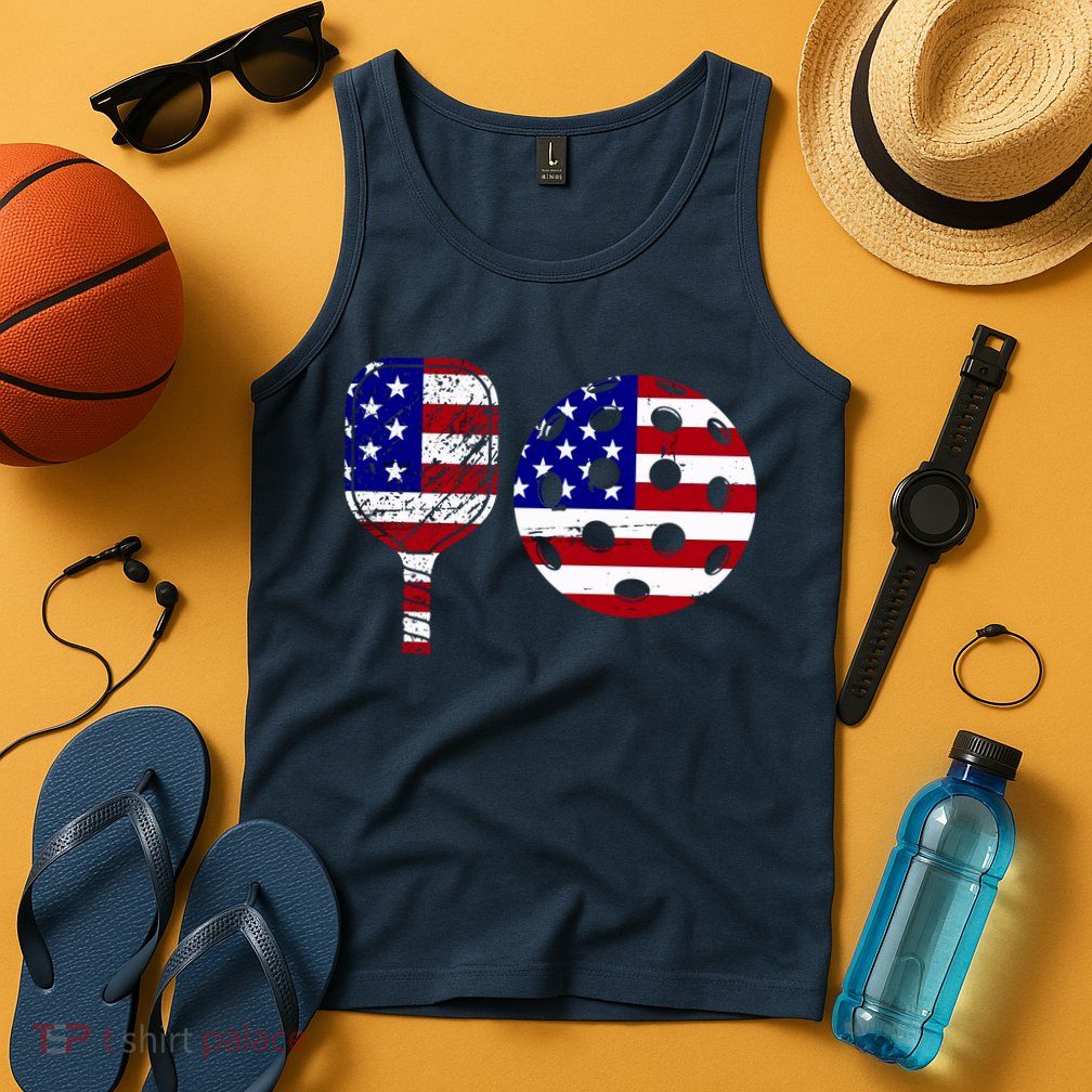 American Pickleball Paddle And Ball Tank Top