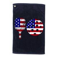 American Pickleball Paddle And Ball Golf Towel