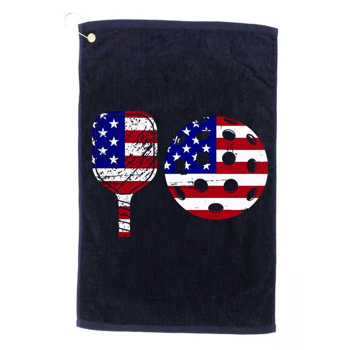 American Pickleball Paddle And Ball Golf Towel