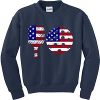 American Pickleball Paddle And Ball Kids Sweatshirt