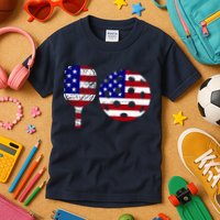 American Pickleball Paddle And Ball Kids T-Shirt