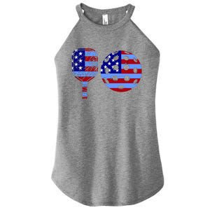 American Pickleball Paddle And Ball Women's Perfect Tri Rocker Tank