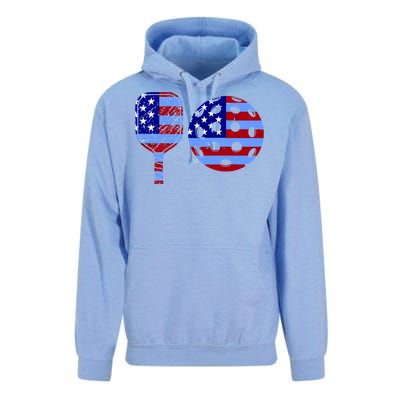 American Pickleball Paddle And Ball Unisex Surf Hoodie